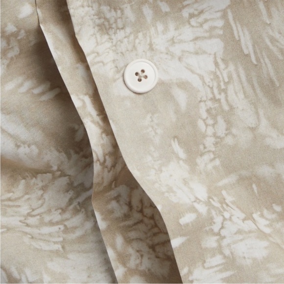 Parachute Percale Cotton Duvet Cover Set in Meadow Bone Print King/Cal King - Picture 6 of 6